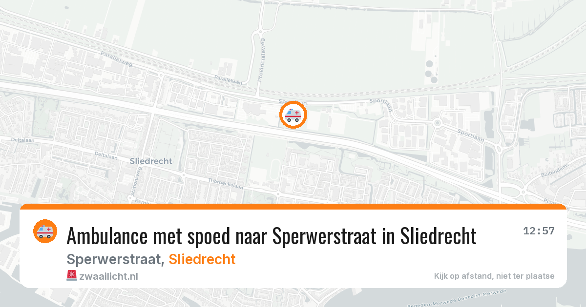 Ambulance met spoed naar Sperwerstraat in Sliedrecht — 9 feb 2026