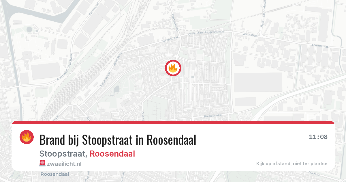 Brand bij Stoopstraat in Roosendaal — 15 jul 2026