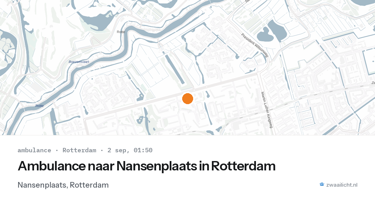 Ambulance naar Nansenplaats in Rotterdam — 1 sep 2026