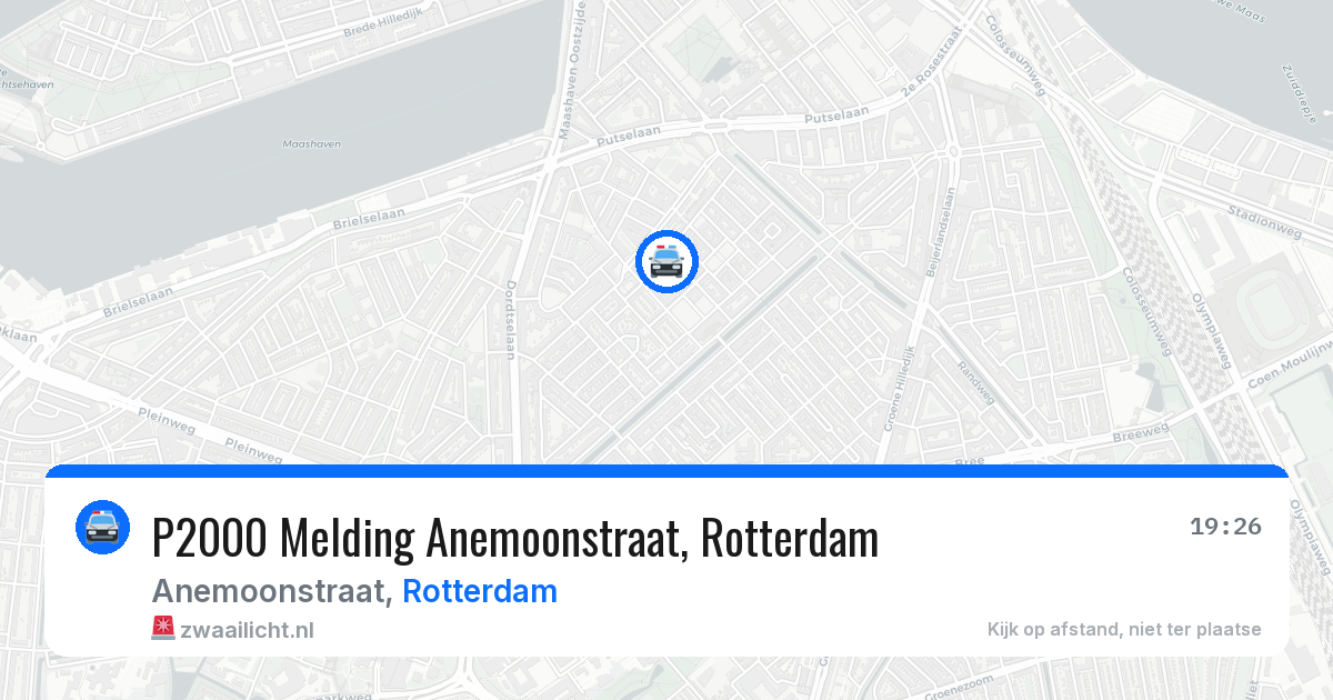 P2000 Melding Anemoonstraat, Rotterdam — 30 jul 2026
