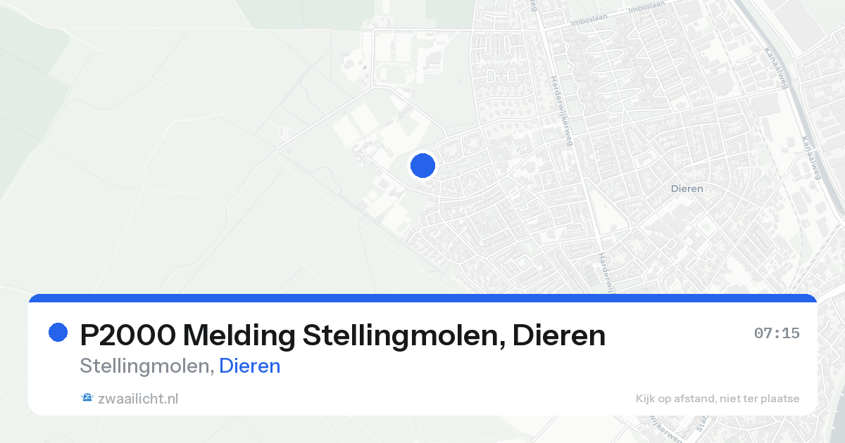 P2000 Melding Stellingmolen, Dieren — 17 aug 2026