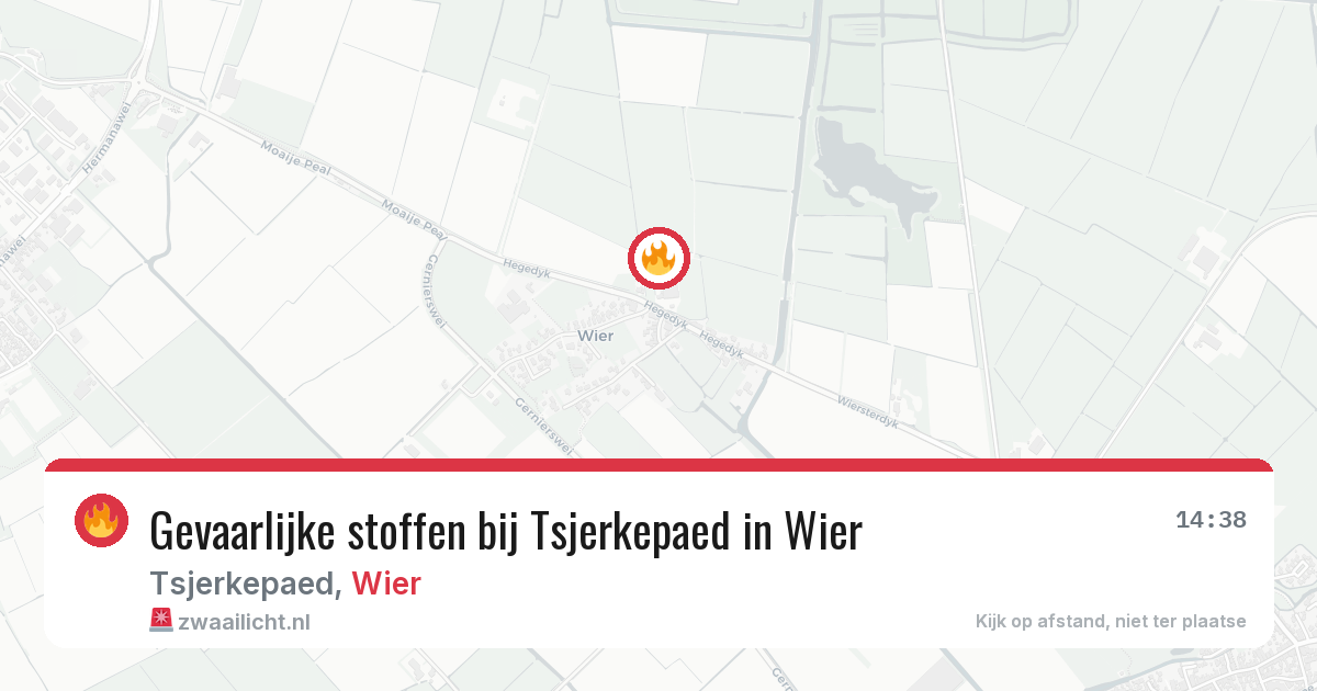 Gevaarlijke stoffen bij Tsjerkepaed in Wier — 11 feb 2026
