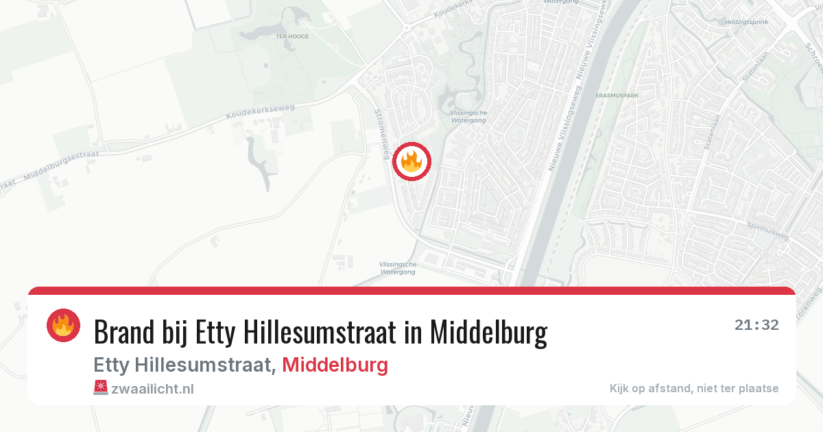 Brand bij Etty Hillesumstraat in Middelburg — 3 aug 2026