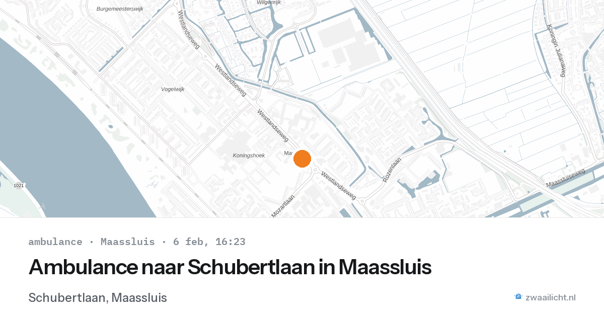 Ambulance naar Schubertlaan in Maassluis — 6 feb 2026