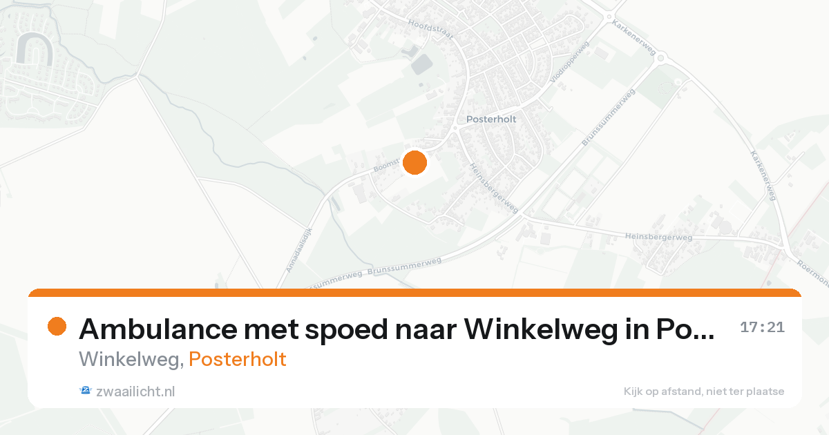 Ambulance met spoed naar Winkelweg in Posterholt — 19 aug 2026