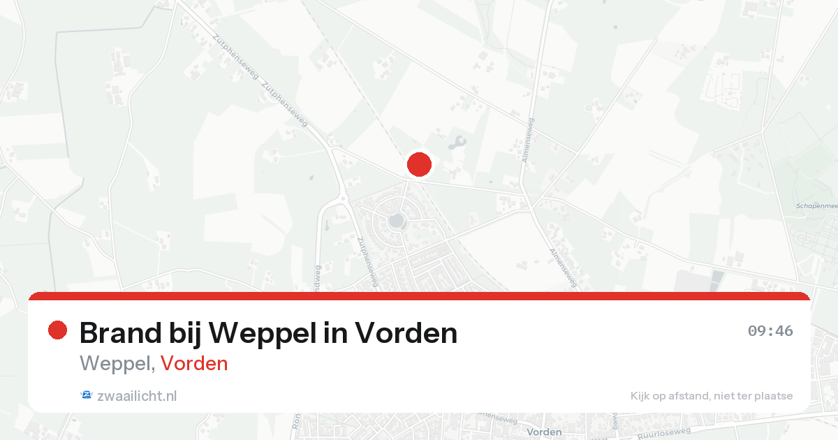 Brand bij Weppel in Vorden — 21 aug 2026