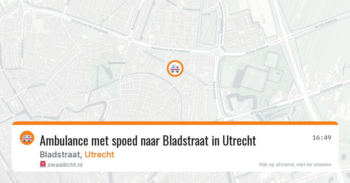 Ambulance met spoed naar Bladstraat in Utrecht — 26 mei 2026