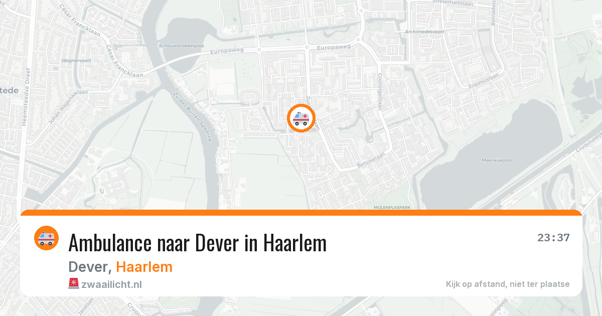 Ambulance naar Dever in Haarlem — 22 apr 2026