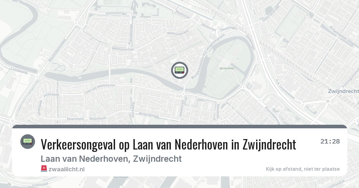 Verkeersongeval op Laan van Nederhoven in Zwijndrecht — 9 mrt 2026