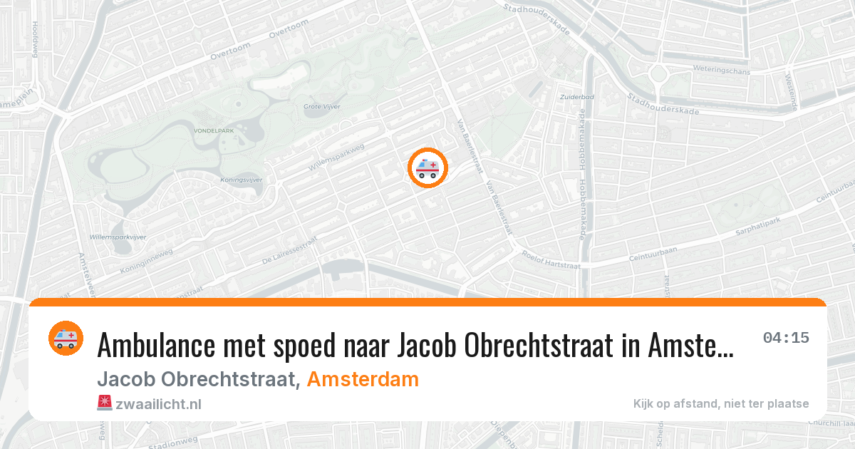 Ambulance met spoed naar Jacob Obrechtstraat in Amsterdam — 7 apr 2026