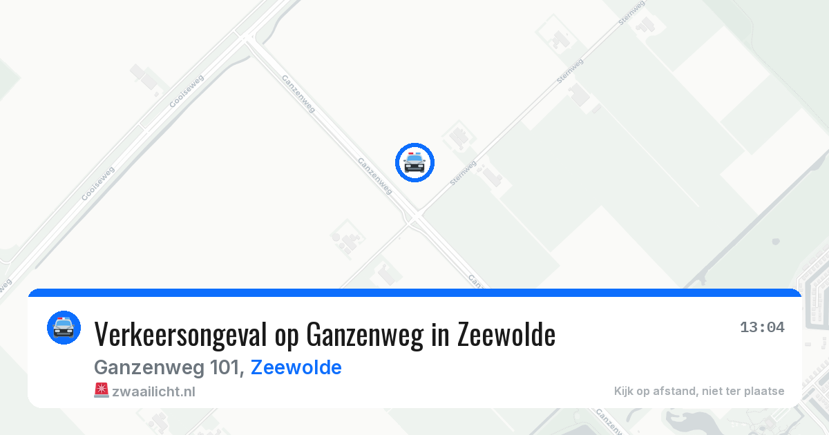 Verkeersongeval op Ganzenweg in Zeewolde — 23 jun 2026