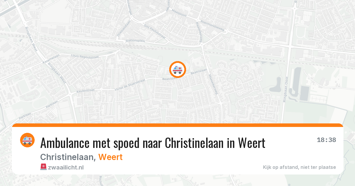 Ambulance met spoed naar Christinelaan in Weert — 25 jul 2026