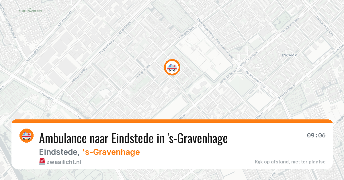 Ambulance naar Eindstede in 's-Gravenhage — 7 jul 2026
