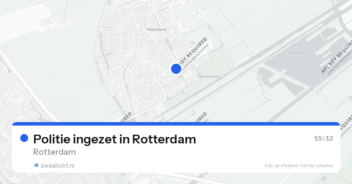 Politie ingezet in Rotterdam — 26 aug 2026 | 🚨 Zwaailicht.nl