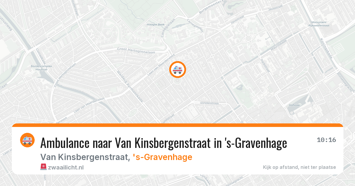 Ambulance naar Van Kinsbergenstraat in 's-Gravenhage — 20 mei 2026