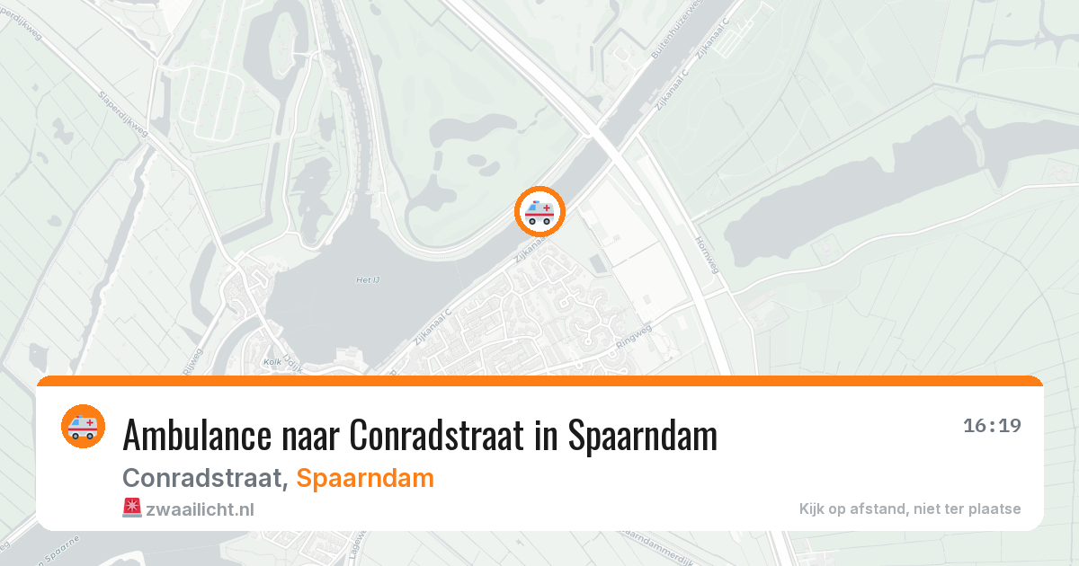Ambulance naar Conradstraat in Spaarndam — 27 apr 2026