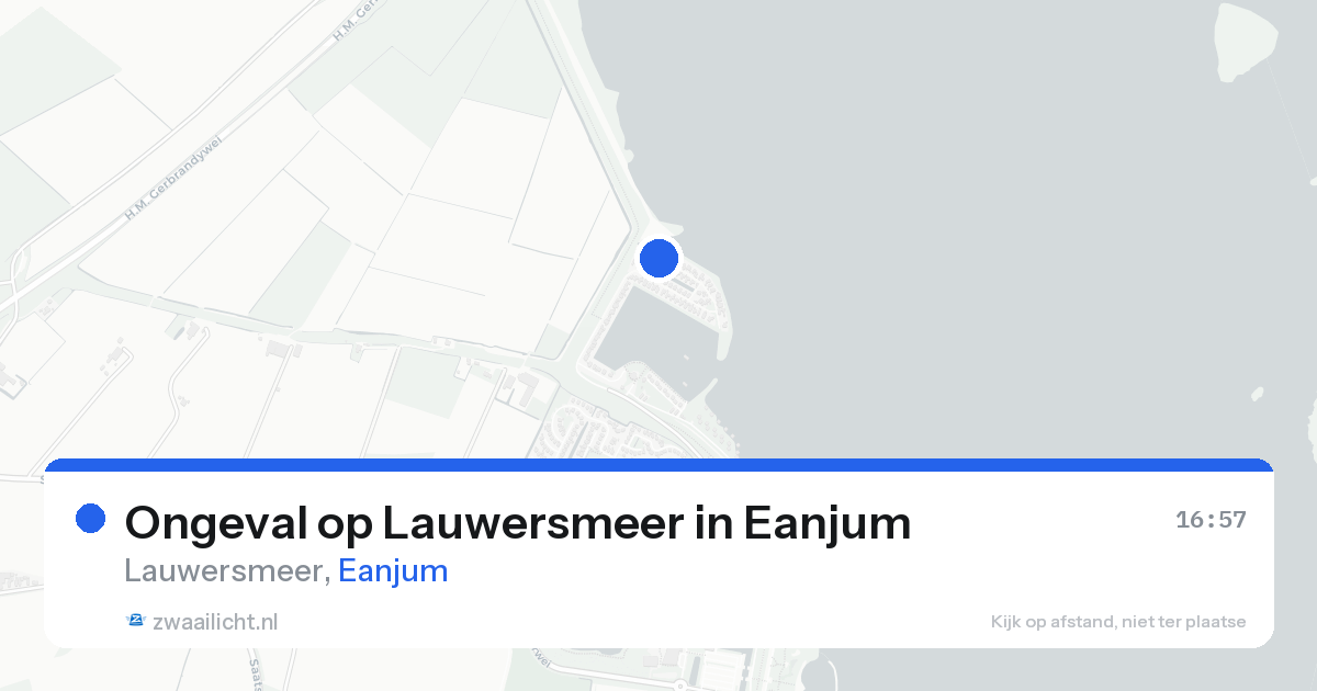 Ongeval op Lauwersmeer in Eanjum — 7 aug 2026