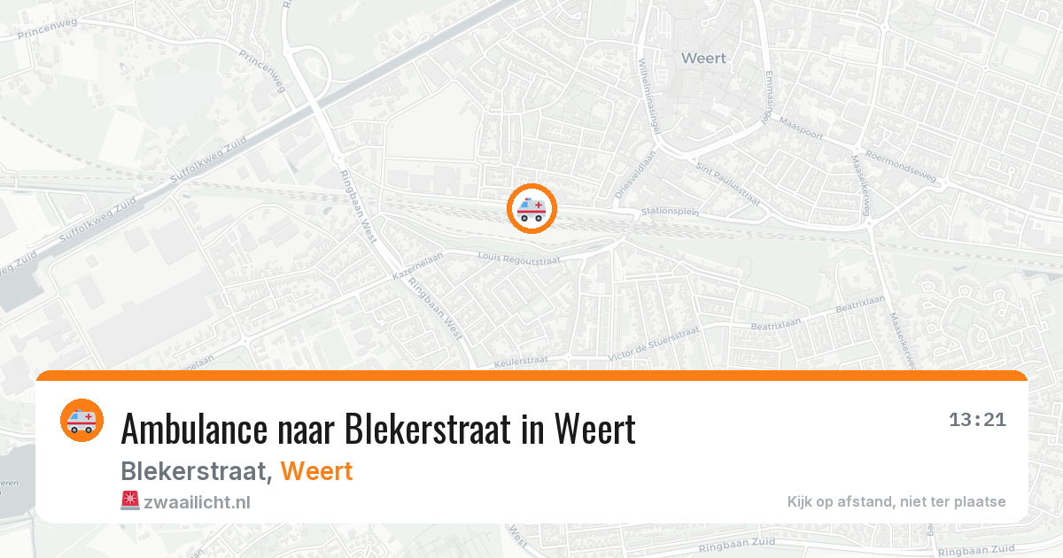 Ambulance naar Blekerstraat in Weert — 6 jul 2026