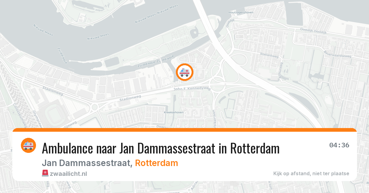 Ambulance naar Jan Dammassestraat in Rotterdam — 28 jun 2026
