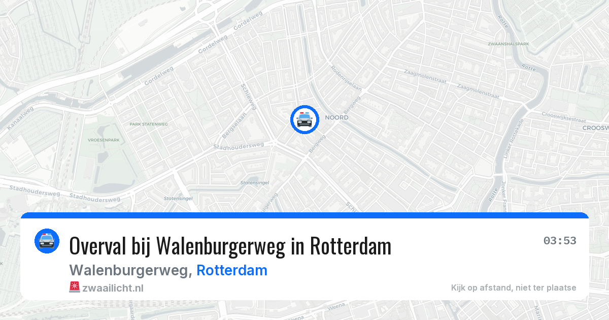 Overval bij Walenburgerweg in Rotterdam — 14 jun 2026