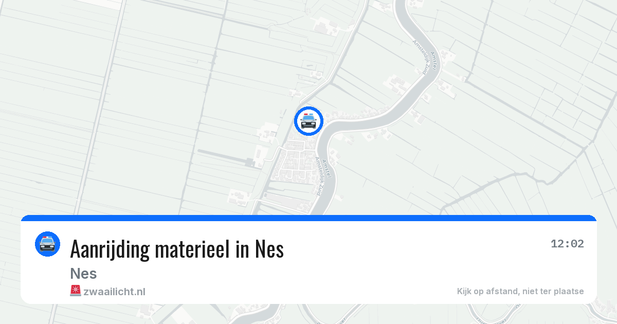 Aanrijding materieel in Nes — 15 jun 2026