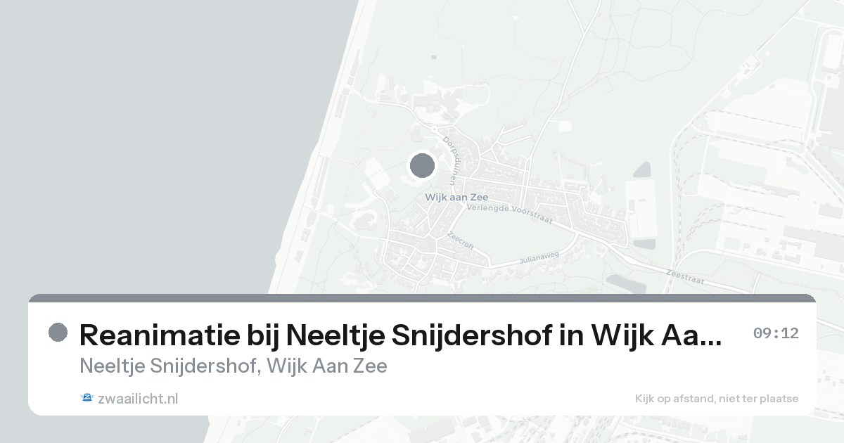 Reanimatie bij Neeltje Snijdershof in Wijk Aan Zee — 4 apr 2026