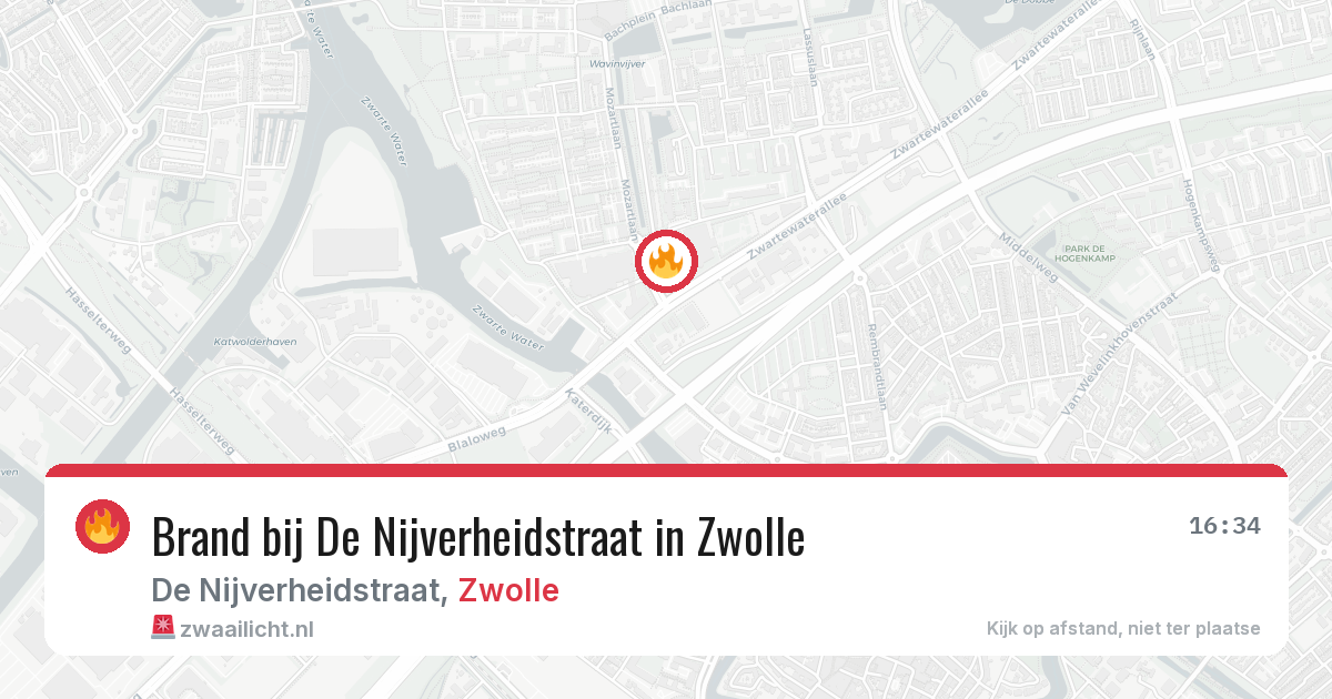 Brand bij De Nijverheidstraat in Zwolle — 1 aug 2026