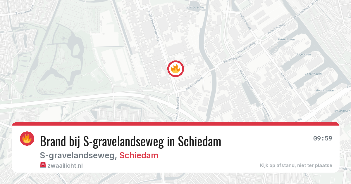 Brand bij S-gravelandseweg in Schiedam — 3 aug 2026