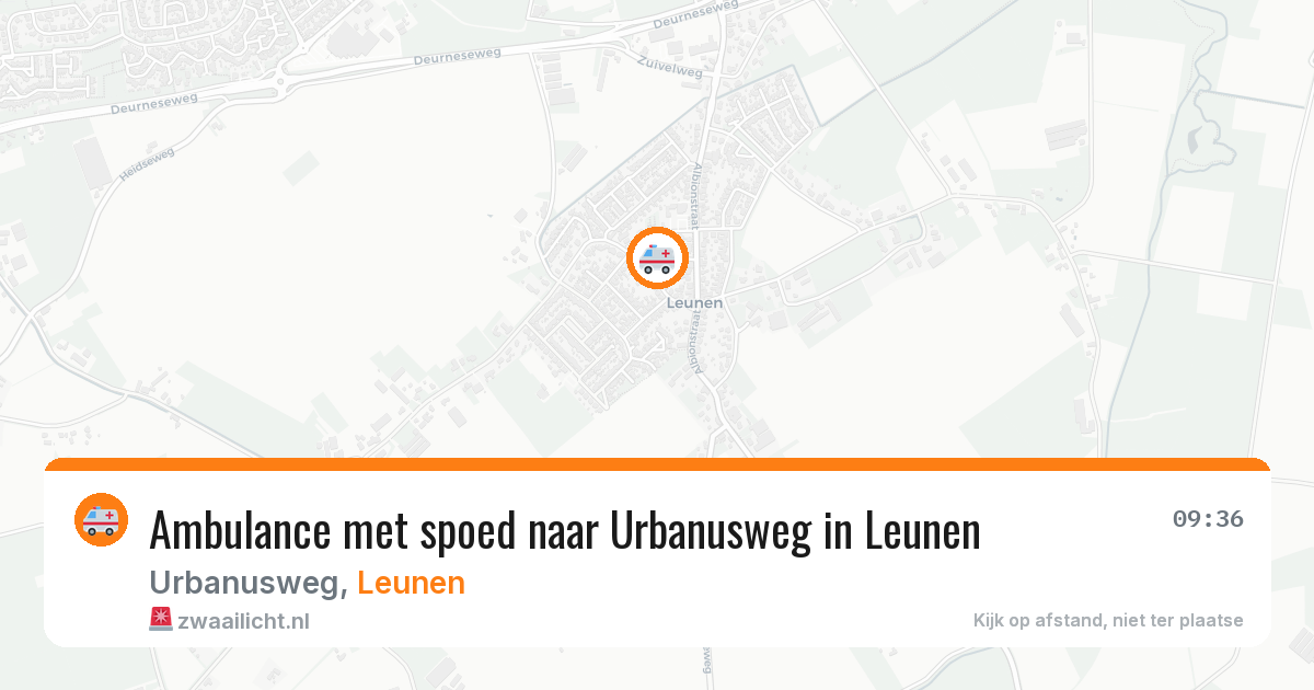 Ambulance met spoed naar Urbanusweg in Leunen — 15 jun 2026