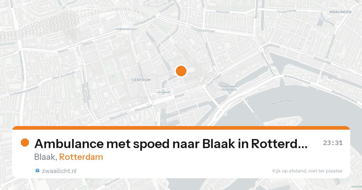 Ambulance met spoed naar Blaak in Rotterdam — 21 aug 2026