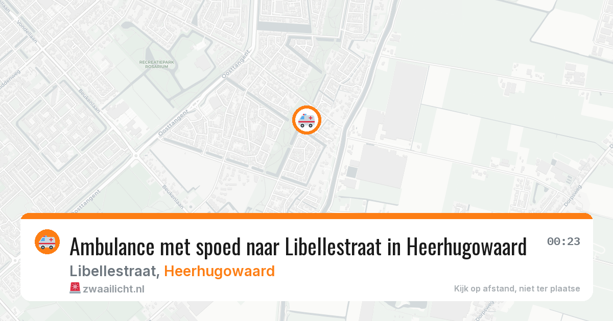 Ambulance met spoed naar Libellestraat in Heerhugowaard — 18 mei 2026