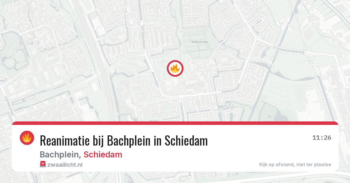 Reanimatie bij Bachplein in Schiedam — 12 apr 2026