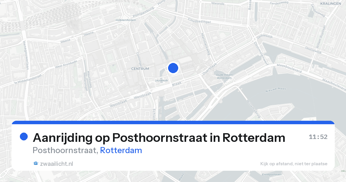 Aanrijding op Posthoornstraat in Rotterdam — 21 aug 2026
