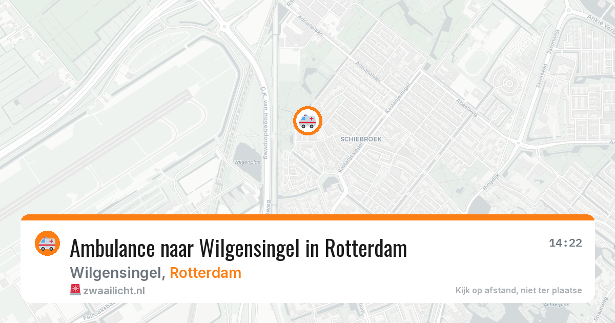 Ambulance naar Wilgensingel in Rotterdam — 9 aug 2026