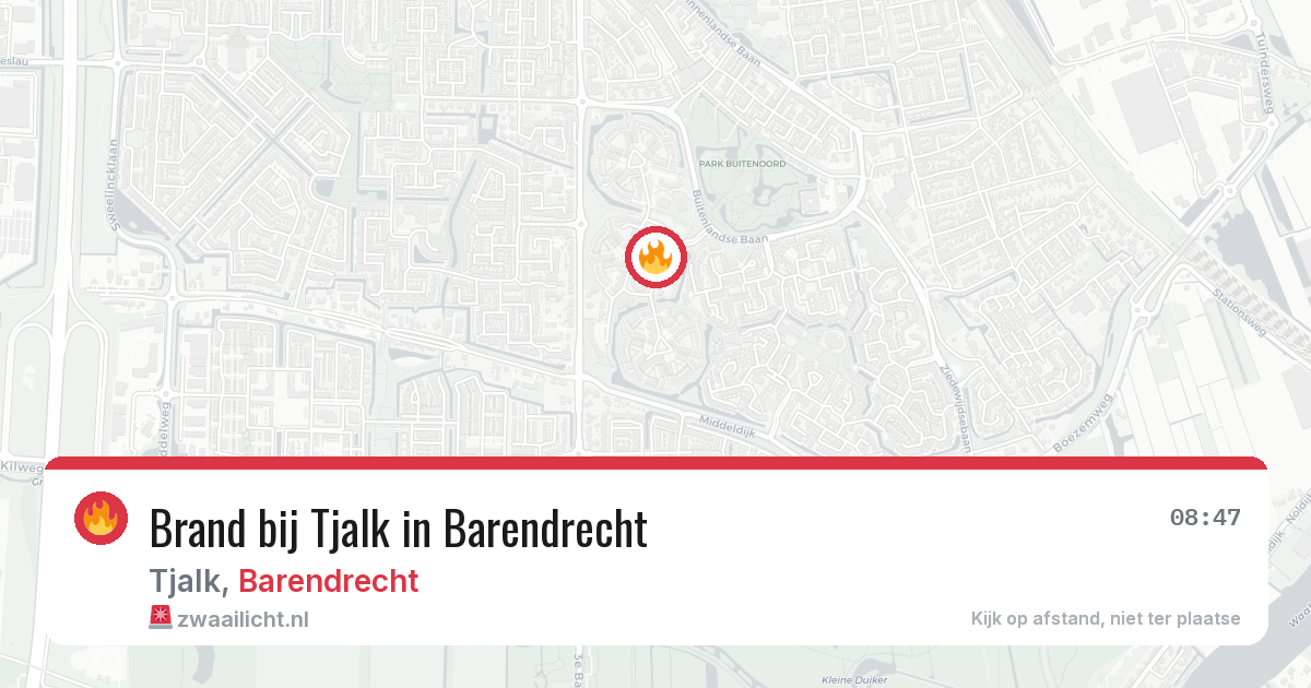 Brand bij Tjalk in Barendrecht — 26 mei 2026