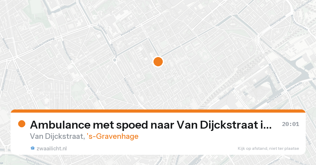 Ambulance met spoed naar Van Dijckstraat in 's-Gravenhage — 10 mei 2026