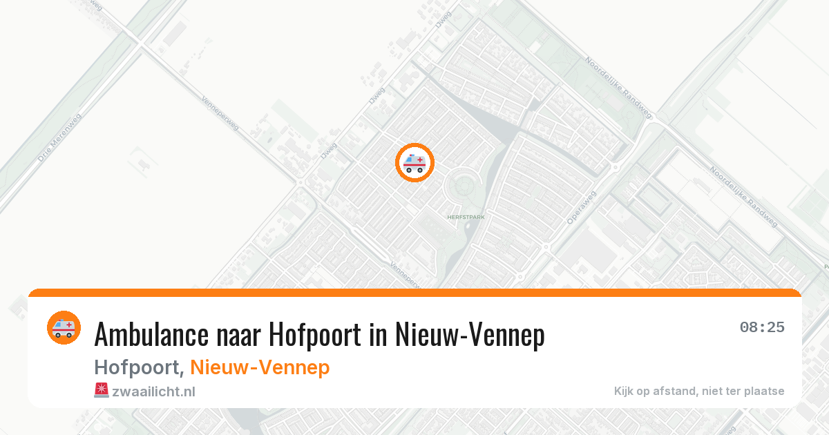 Ambulance naar Hofpoort in Nieuw-Vennep — 6 aug 2026