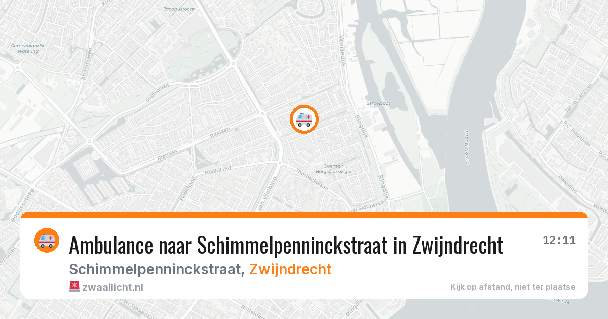 Ambulance naar Schimmelpenninckstraat in Zwijndrecht — 6 jul 2026