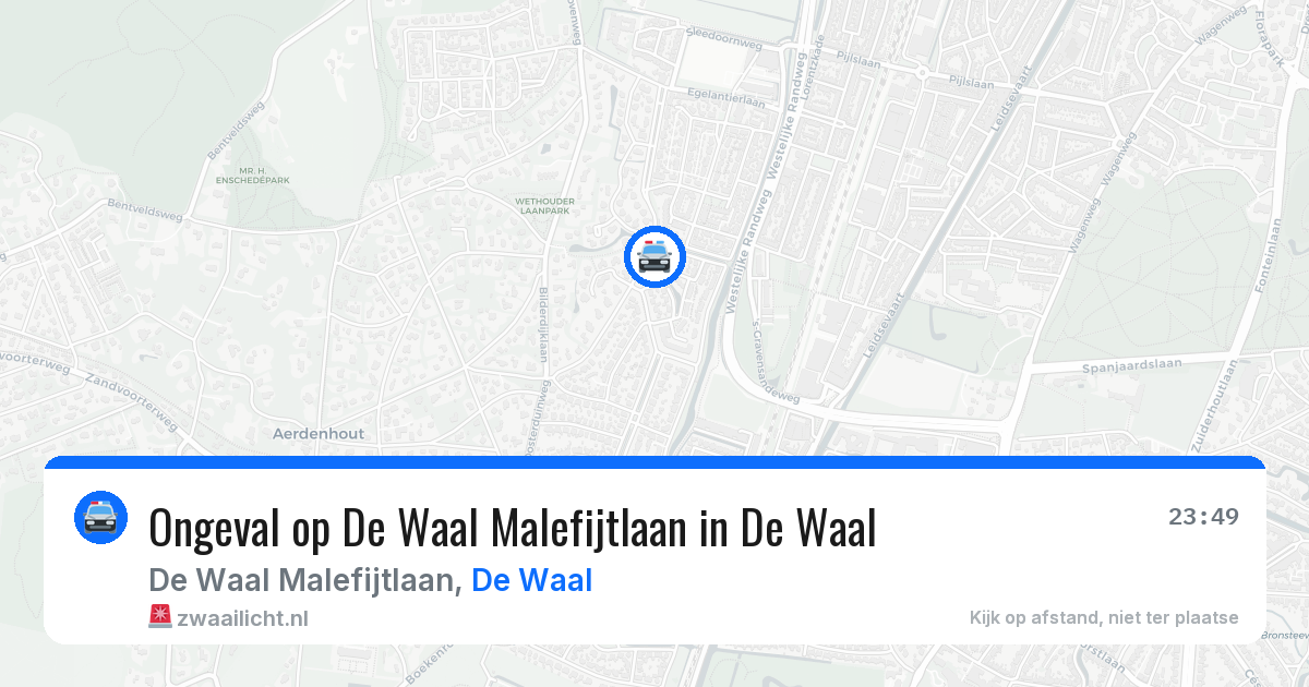 Ongeval op De Waal Malefijtlaan in De Waal — 31 mei 2026