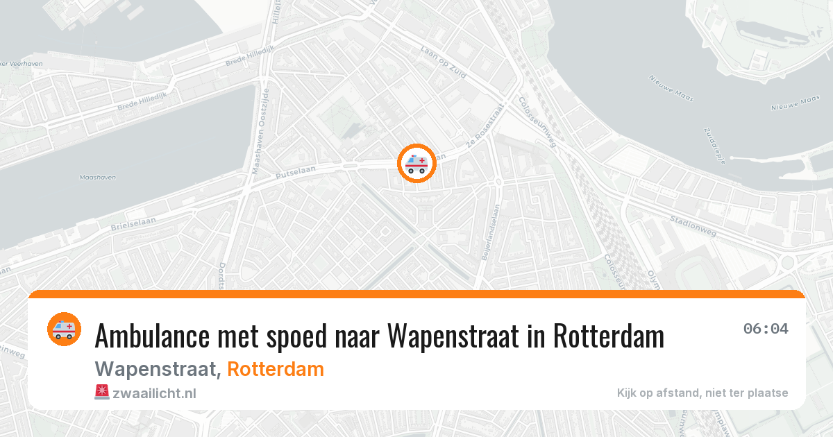 Ambulance met spoed naar Wapenstraat in Rotterdam — 20 mei 2026