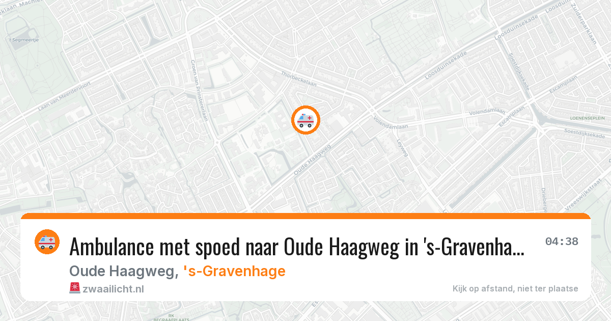 Ambulance met spoed naar Oude Haagweg in 's-Gravenhage — 13 aug 2026