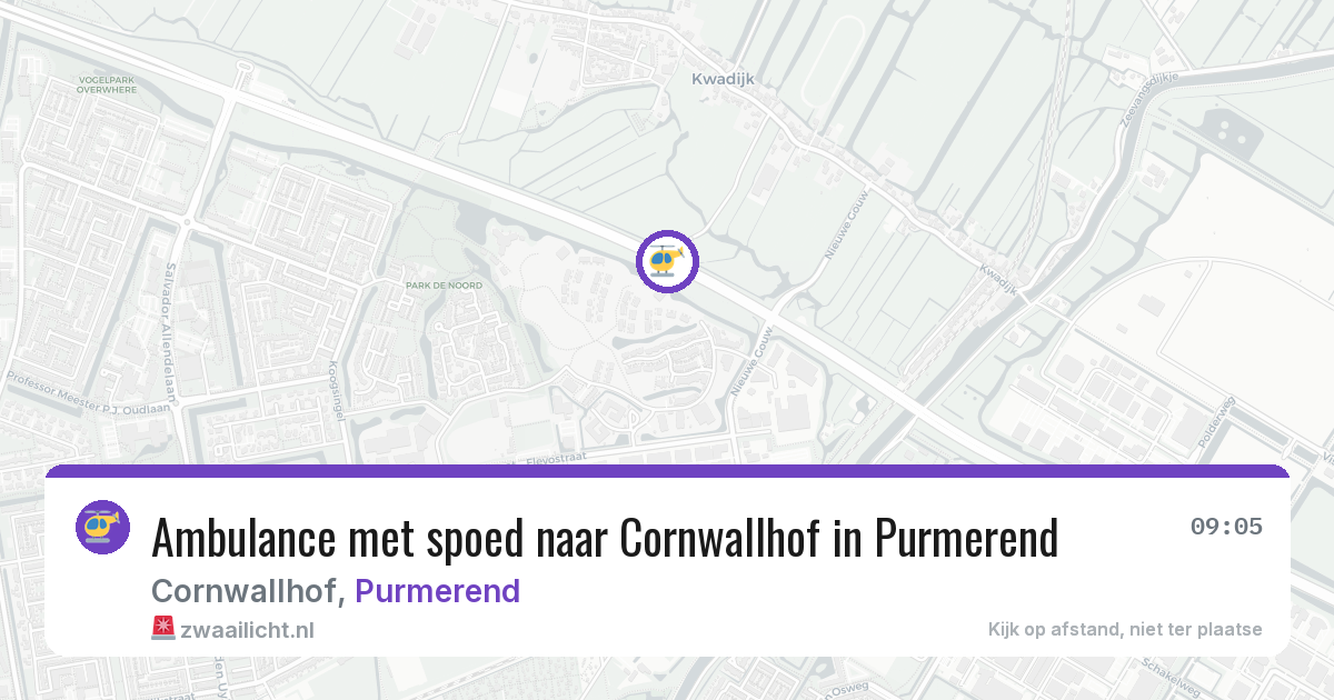 Ambulance met spoed naar Cornwallhof in Purmerend — 2 mei 2026