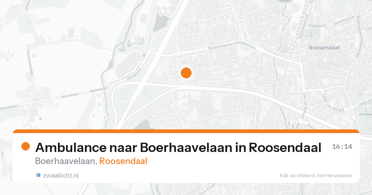 Ambulance naar Boerhaavelaan in Roosendaal — 27 mei 2026