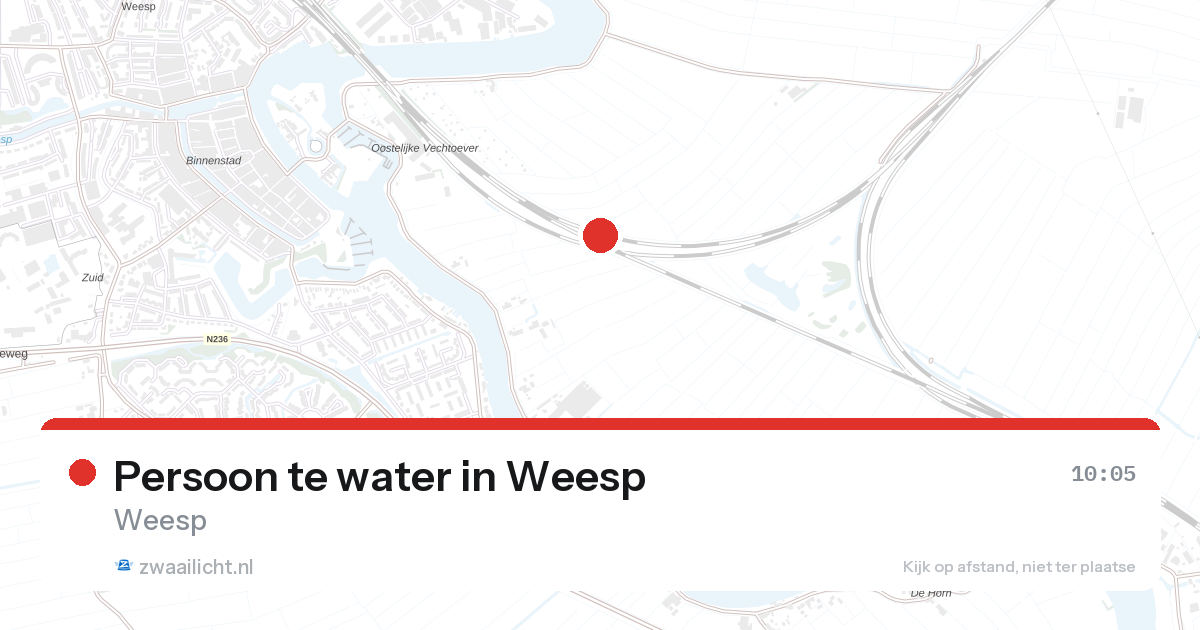 Persoon te water in Weesp — 27 aug 2026
