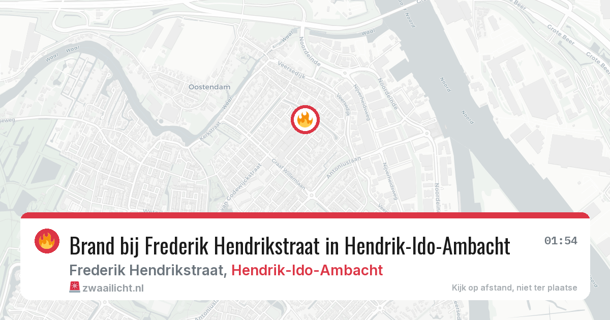 Brand bij Frederik Hendrikstraat in Hendrik-Ido-Ambacht — 9 jun 2026
