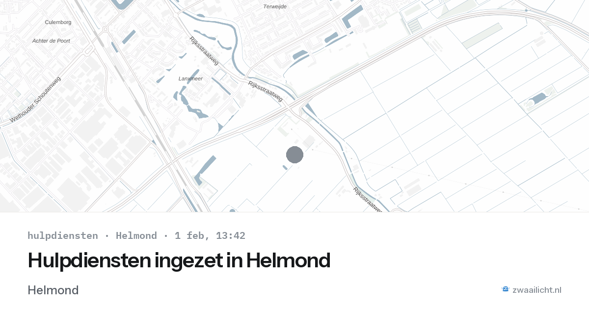 Hulpdiensten ingezet in Helmond — 1 feb 2026 | 🚨 Zwaailicht.nl