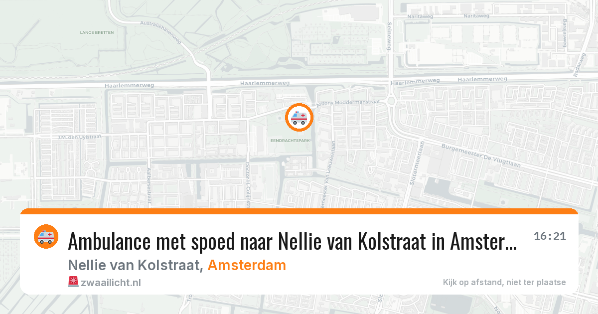 Ambulance met spoed naar Nellie van Kolstraat in Amsterdam — 7 apr 2026