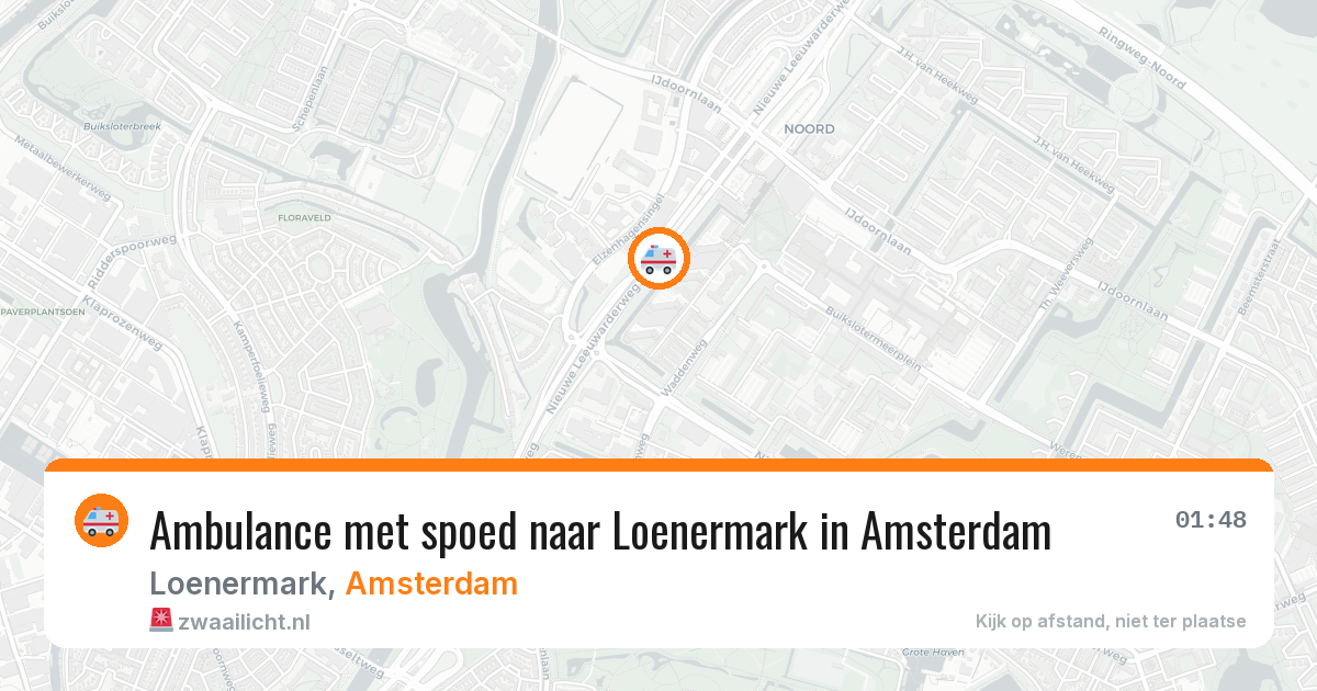 Ambulance met spoed naar Loenermark in Amsterdam — 29 mrt 2026