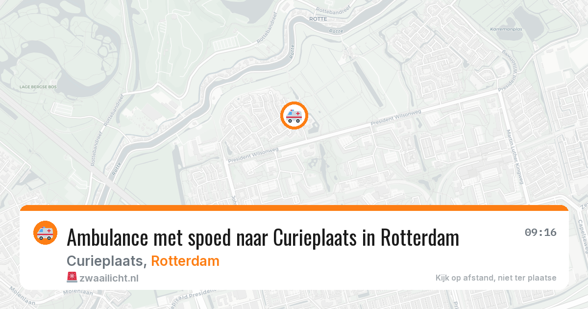 Ambulance met spoed naar Curieplaats in Rotterdam — 2 apr 2026