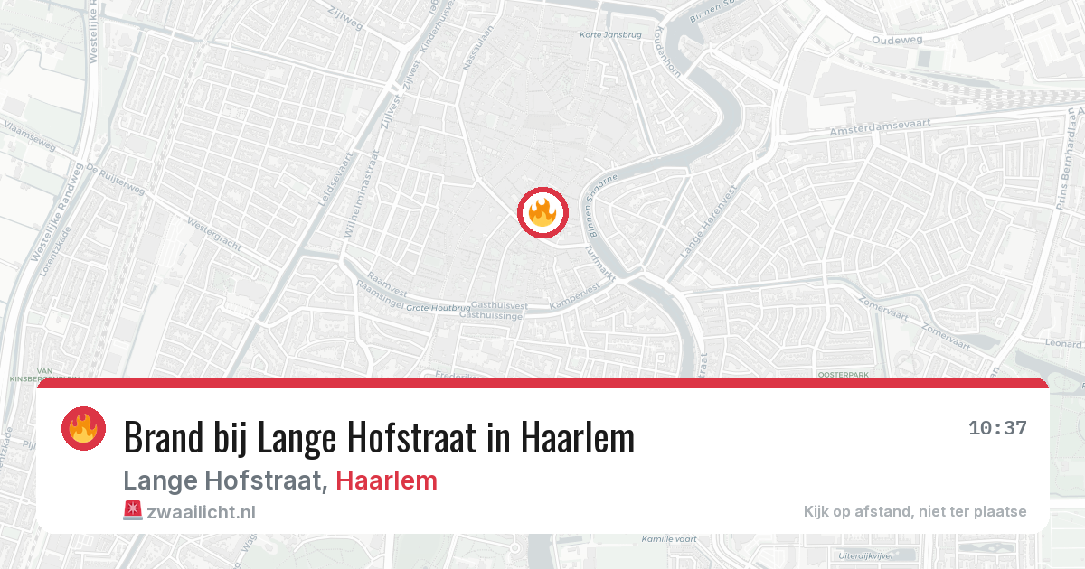 Brand bij Lange Hofstraat in Haarlem — 23 jun 2026